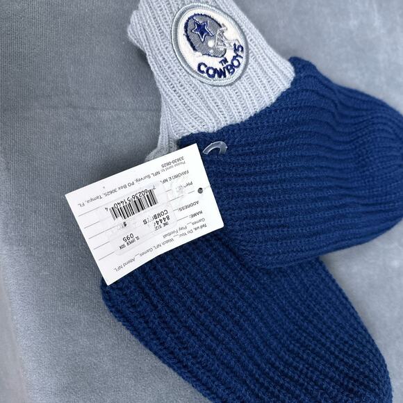 Vintage Game Day NFL Dallas Cowboys Slipper Sox Knit Booties New NOS Deadstock - Picture 7 of 7